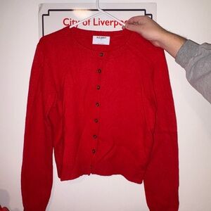 Old Navy Vibrant Red Knit Sweater
